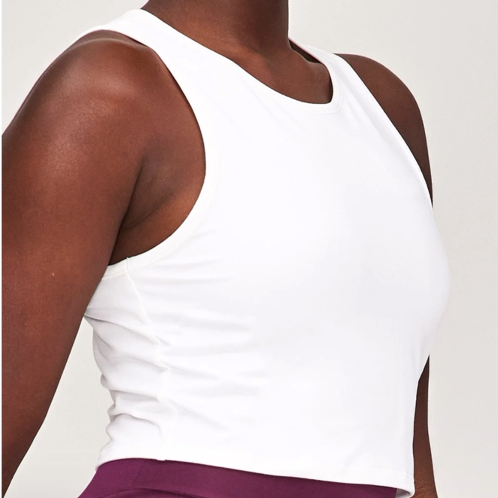 Girlfriend Collective White ReSet Super Crop